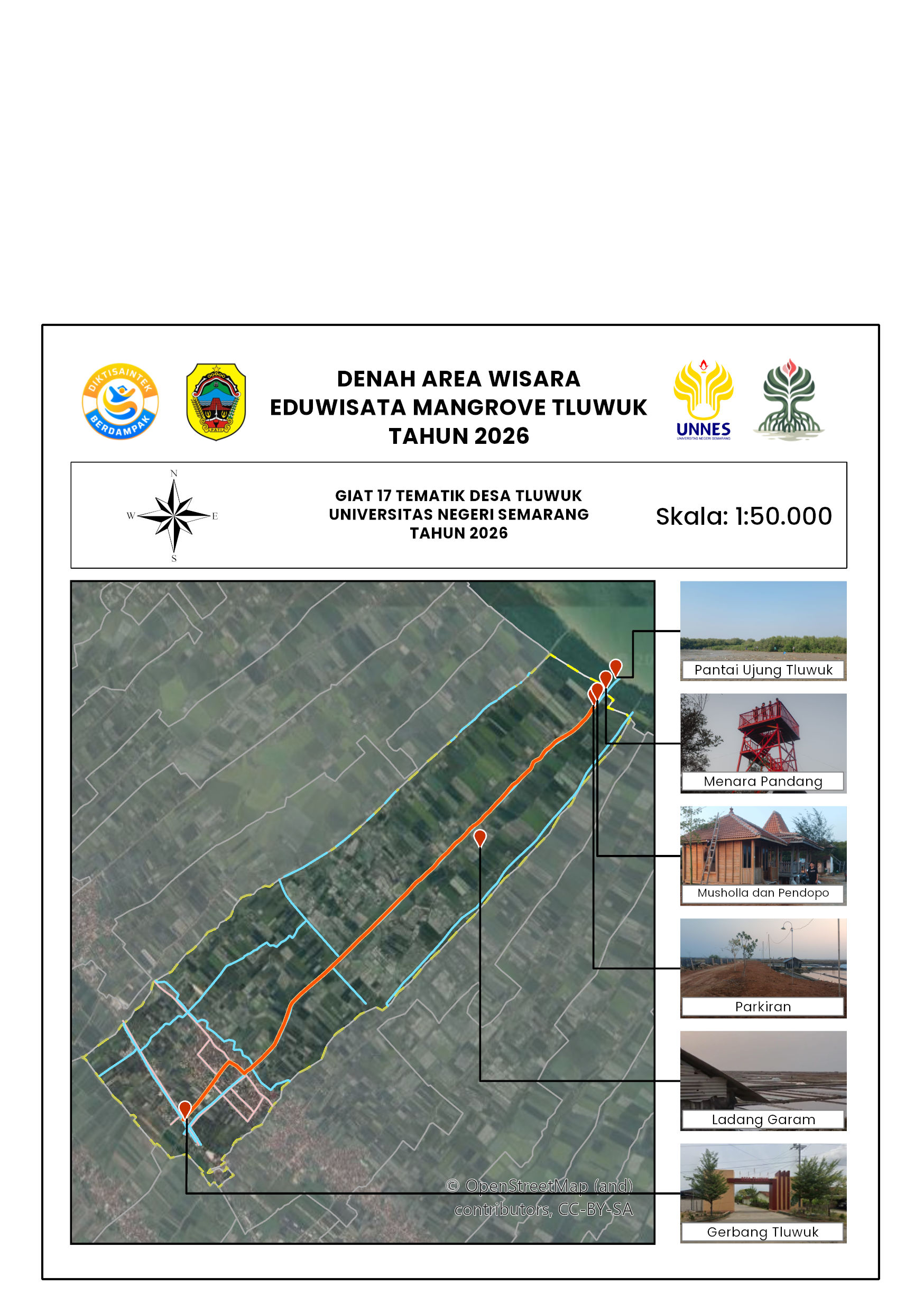 Peta Eduwisata Mangrove Desa Tluwuk